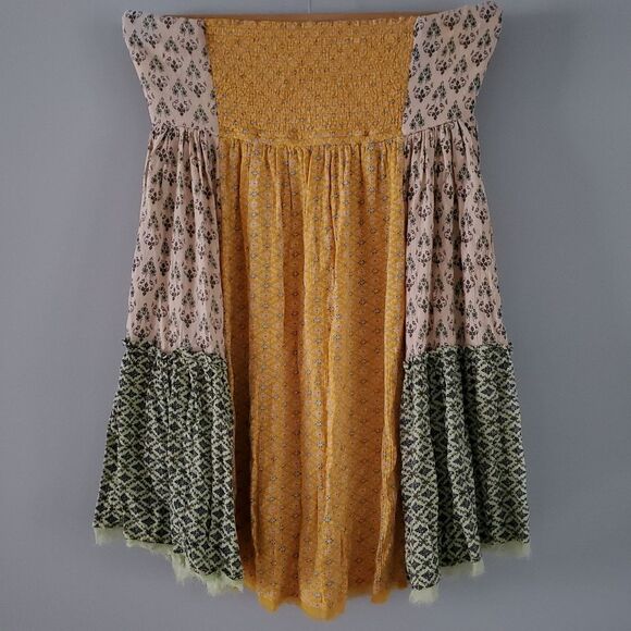 Free People Across The Sea Boho Tunic in Yellow Size M - Picture 5 of 7